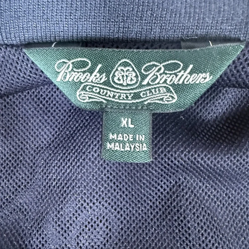 Brooks Brothers Country‎ Club Vest Men's XL Blue Windbreaker Golf Full Zip